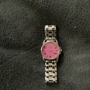 Coach watch - pink face - NEEDS NEW BATTERY